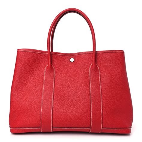 fashionphile hermes garden party|HERMES Negonda Garden Party 30 TPM Rouge Casaque.